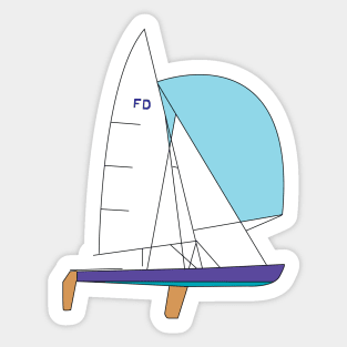 Flying Dutchman Sailboat Sticker